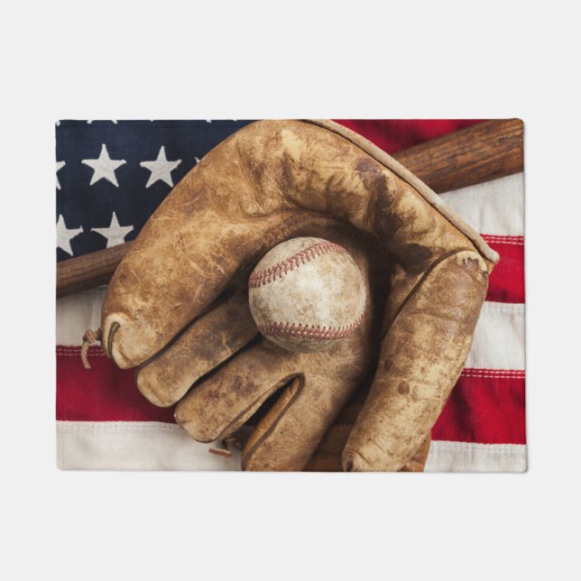 Vintage Baseball Doormat (Front)