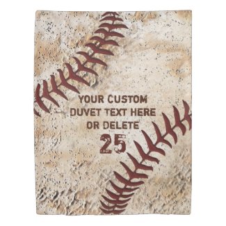 Vintage Baseball Duvet Cover with YOUR TEXT