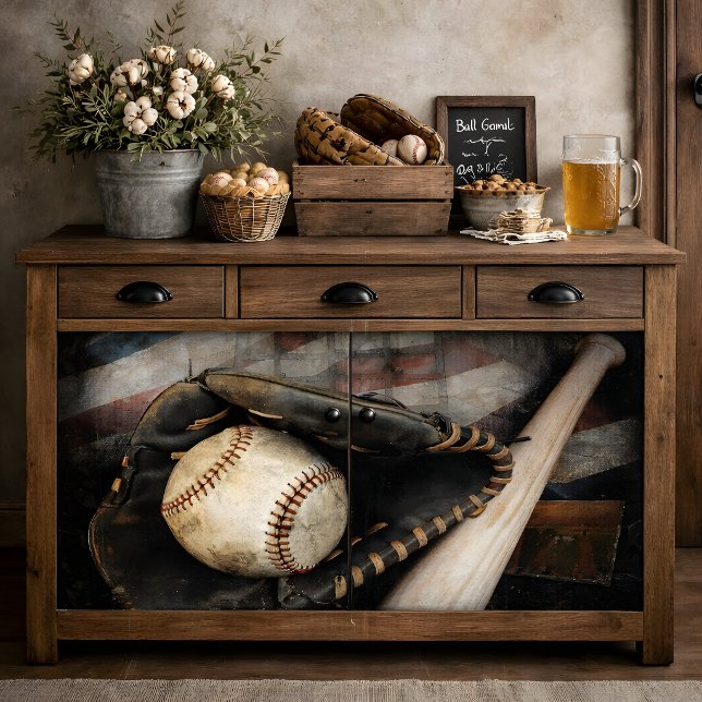 Vintage Baseball Equipment Decoupage Tissue Paper (Vintage Baseball Equipment Decoupage Tissue Paper)
