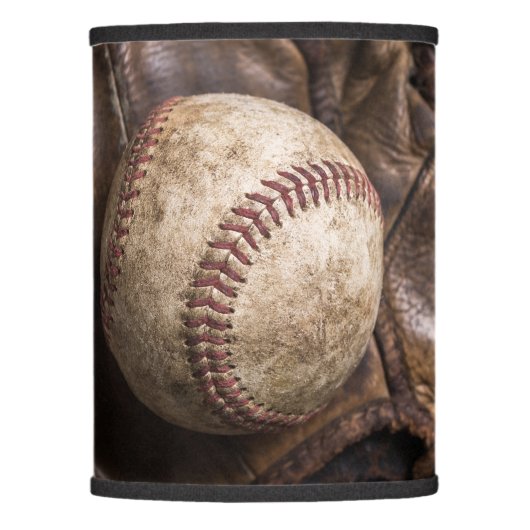 Vintage Baseball Equipment Lamp Shade (Front)