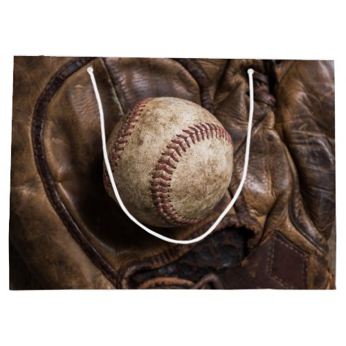 Vintage Baseball Equipment Large Gift Bag