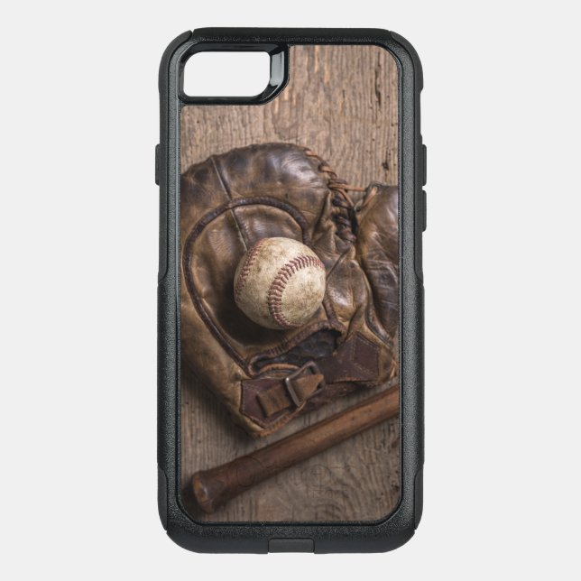 Vintage Baseball Equipment Otterbox iPhone Case (Back)