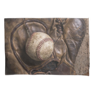 Vintage Baseball Equipment Pillowcase