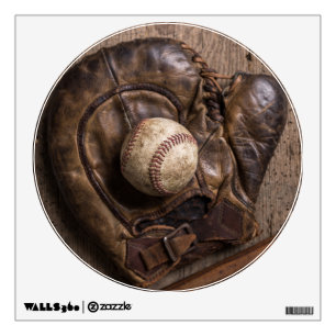 Vintage Baseball Equipment Wall Decal