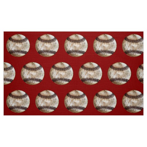 Vintage Baseball Fabric by the Yard