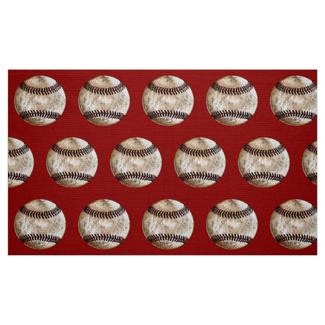 Vintage Baseball Fabric by the Yard (Fat Quarter)