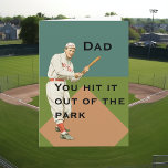 Vintage Baseball Father's Day Card<br><div class="desc">Boston baseball player Harry Niles with text saying "Dad you hit it out of the park". For your baseball fan Dad. The inside text says Happy Father's Day. From vintage 1911 baseball card courtesy of the Library of Congress.</div>