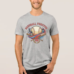 Vintage Baseball Forever Sports  Tri-Blend Shirt