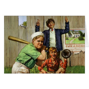 Vintage Baseball Game, Children Boys Sports Player Cards
