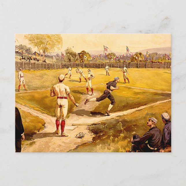 Vintage Baseball Game Postcard (Front)