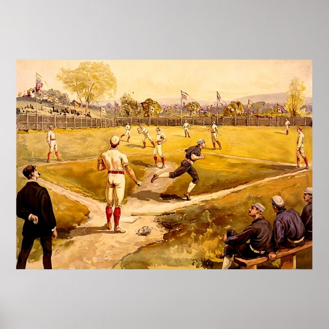 Vintage Baseball Game Poster (Front)