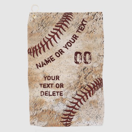 Vintage Baseball Golf Towel