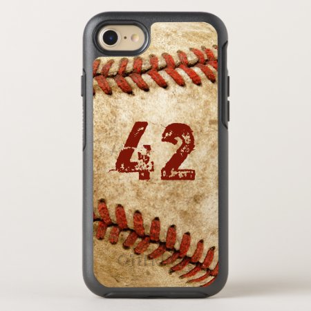 Vintage Baseball Grunge Look With Your Number Otterbox Symmetry Iphone