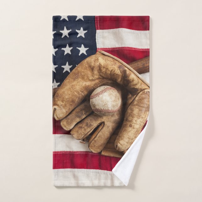 Vintage Baseball Hand Towel (Hand Towel)