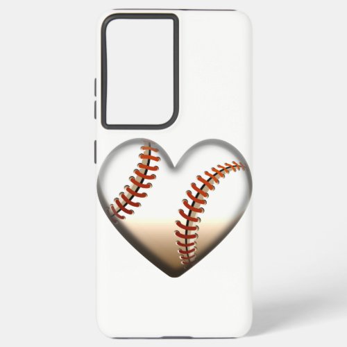 Vintage Baseball Heart Valentines Day design for Samsung Galaxy S21 Ultra Case