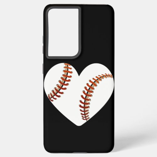 Vintage Baseball Heart Valentines Day design for Samsung Galaxy S21 Ultra Case