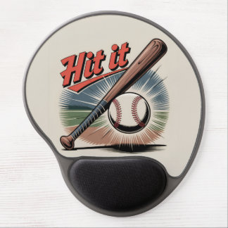 Vintage Baseball "Hit It" Retro Sports Gel Mouse Pad
