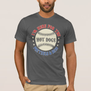 Vintage Baseball Hotdogs Pretzels Beer (Patriotic) T-Shirt