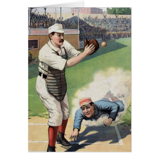 Vintage Baseball Illustration Cards (Front)