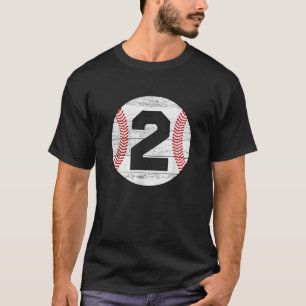 Vintage Baseball Jersey Number 2 T-Shirt