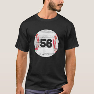 Vintage Baseball Jersey Number 56 T-Shirt