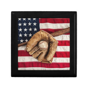 Vintage Baseball Jewelry Box