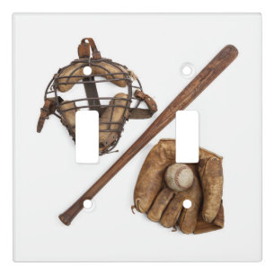 Vintage Baseball Light Switch Cover