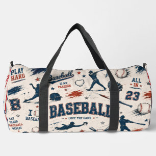 Vintage Baseball Love the Game Sports Design Duffle Bag