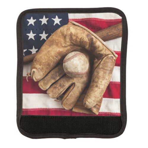 Vintage Baseball Luggage Handle Wrap