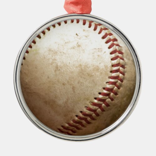 Vintage Baseball Metal Ornament