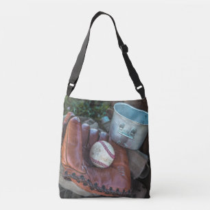 Vintage Baseball Mit and Ball Baseball Glove Amer Crossbody Bag