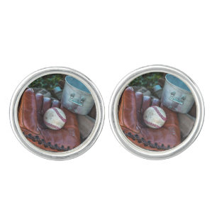 Vintage Baseball Mit and Ball Baseball  Glove Amer Cufflinks