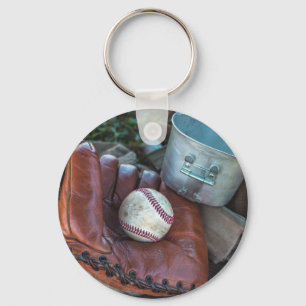 Vintage Baseball Mit and Ball Baseball  Glove Amer Keychain