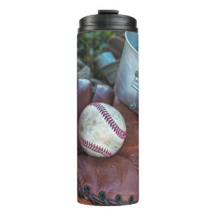 Vintage Baseball Mit and Ball Baseball  Glove Amer Thermal Tumbler