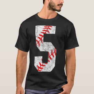 Vintage Baseball Mom 5 Jersey Baseball Favorite Pl T-Shirt