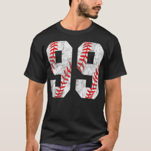 Vintage Baseball Mom 99 Jersey Baseball Favorite P T-Shirt