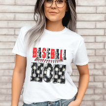 Vintage Baseball Mom-Distressed Floral Pattern