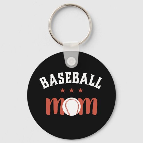 Vintage Baseball Mom for Proud Mothers Keychain