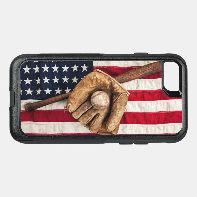 Vintage Baseball Otterbox iPhone Case (Back Horizontal)