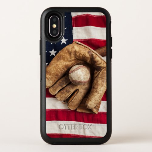 Vintage Baseball OtterBox Symmetry iPhone X Case
