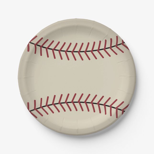 Vintage Baseball Paper Plates (Front)