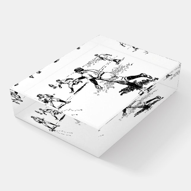 Vintage Baseball Paperweight (Angled)