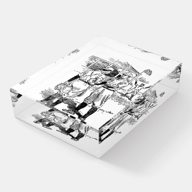 Vintage Baseball Paperweight (Angled)