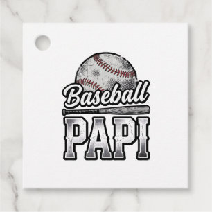 Vintage Baseball Papi Distressed Dad Shirt Design_ Favor Tags
