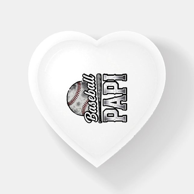 Vintage Baseball Papi Distressed Dad Shirt Design_ Paperweight (Front)