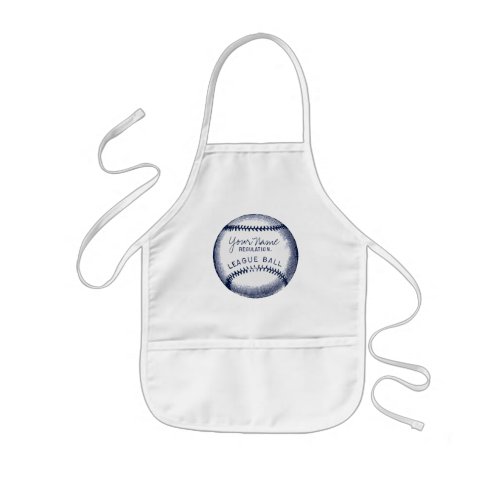 Vintage Baseball personalized ball Kids Apron