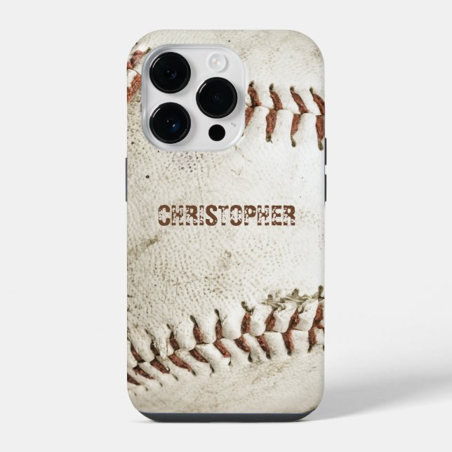 Vintage Baseball Personalized Iphone Case (Back)