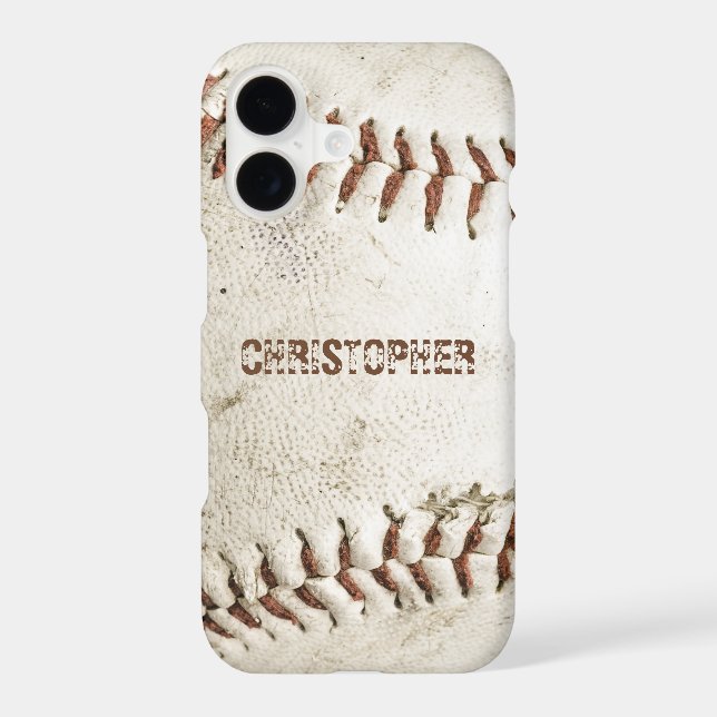 Vintage Baseball Personalized Iphone Case (Back)