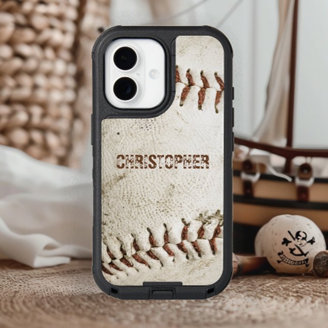 Vintage Baseball Personalized Otterbox iPhone Case (Creator Uploaded)