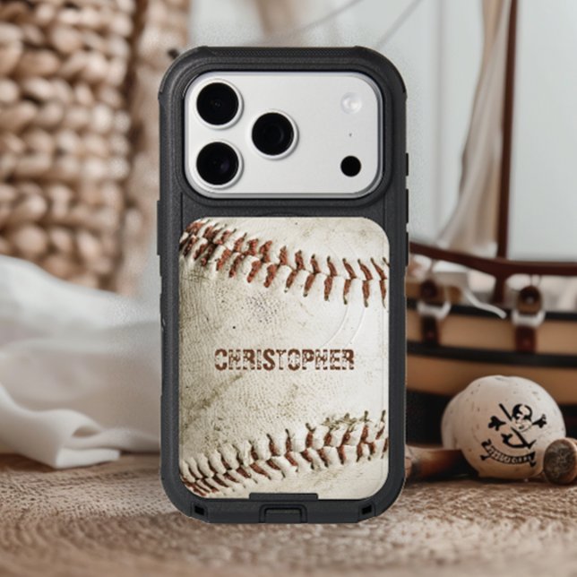 Vintage Baseball Personalized Otterbox iPhone Case (Creator Uploaded)